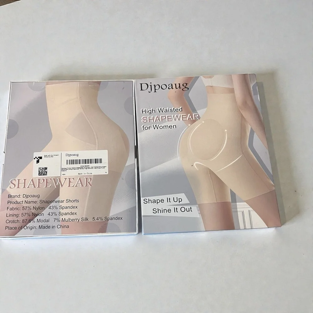 Djpoaug High-Waisted Butt Lifting Shapewear Shorts – Women’s Size M, Nude, NWT